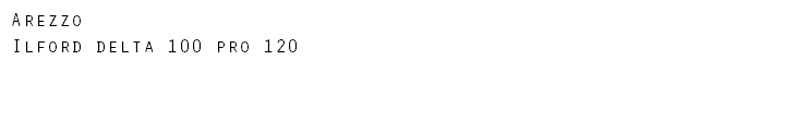 Arezzo Ilford delta 100 pro 120