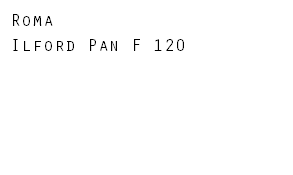 Roma Ilford Pan F 120