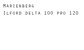 Marienberg Ilford delta 100 pro 120