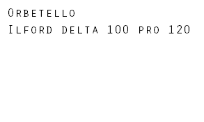 Orbetello Ilford delta 100 pro 120