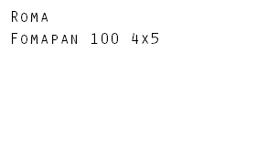 Roma Fomapan 100 4x5
