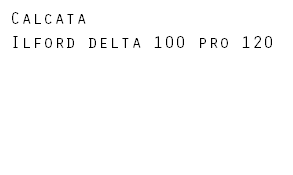 Calcata Ilford delta 100 pro 120