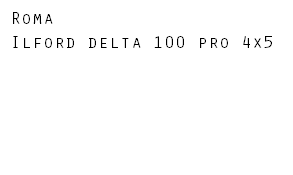 Roma Ilford delta 100 pro 4x5