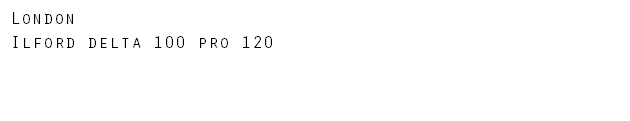 London Ilford delta 100 pro 120