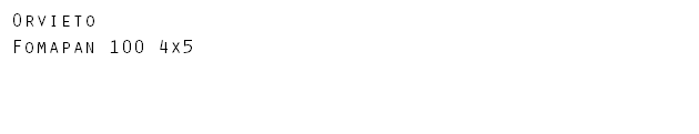 Orvieto Fomapan 100 4x5