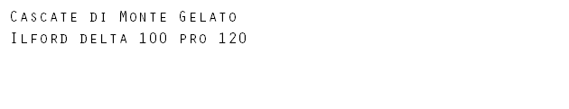 Cascate di Monte Gelato Ilford delta 100 pro 120