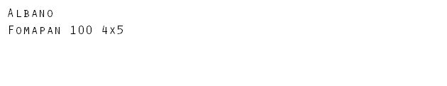 Albano Fomapan 100 4x5