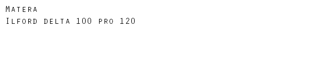 Matera Ilford delta 100 pro 120