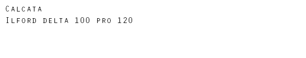 Calcata Ilford delta 100 pro 120