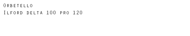 Orbetello Ilford delta 100 pro 120