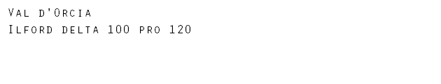 Val d'Orcia Ilford delta 100 pro 120